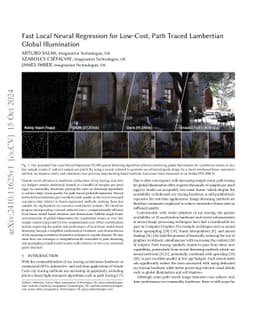 Fast Local Neural Regression for Low-Cost, Path Traced Lambertian Global
  Illumination