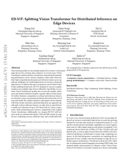 ED-ViT: Splitting Vision Transformer for Distributed Inference on Edge
  Devices