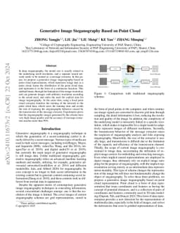 INR-Based Generative Steganography by Point Cloud Representation