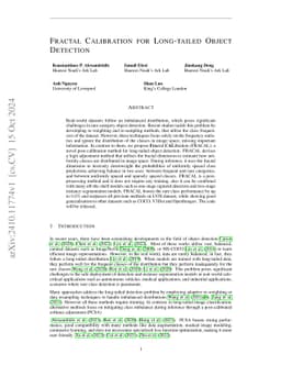 Fractal Calibration for long-tailed object detection