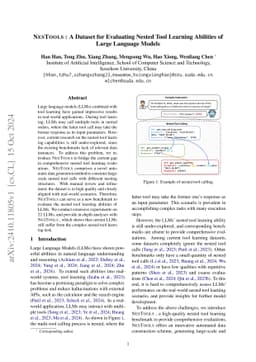NesTools: A Dataset for Evaluating Nested Tool Learning Abilities of Large Language Models