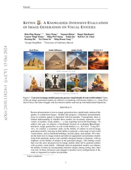 KITTEN: A Knowledge-Intensive Evaluation of Image Generation on Visual
  Entities