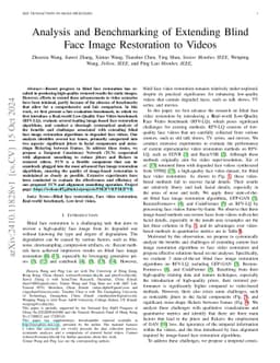Analysis and Benchmarking of Extending Blind Face Image Restoration to
  Videos