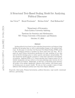 A Structural Text-Based Scaling Model for Analyzing Political Discourse