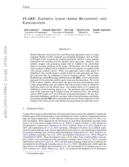 FLARE: Faithful Logic-Aided Reasoning and Exploration