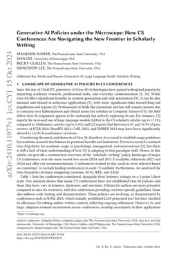 Generative AI Policies under the Microscope: How CS Conferences Are Navigating the New Frontier in Scholarly Writing