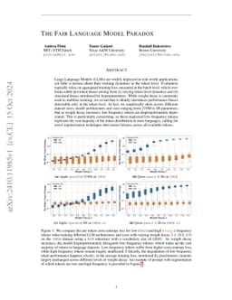 The Fair Language Model Paradox