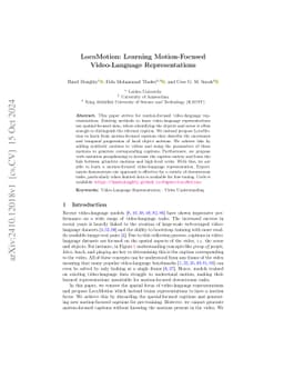 LocoMotion: Learning Motion-Focused Video-Language Representations