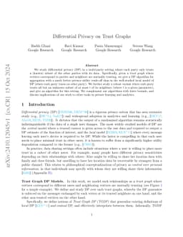 Differential Privacy on Trust Graphs
