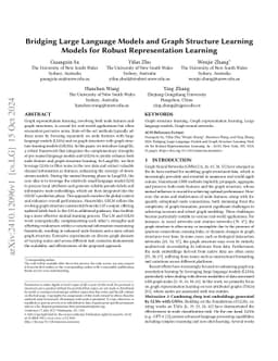 Bridging Large Language Models and Graph Structure Learning Models for
  Robust Representation Learning