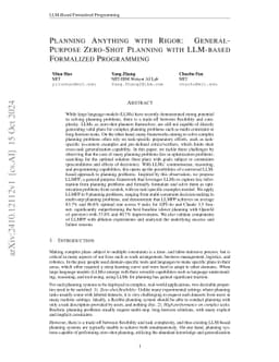 Planning Anything with Rigor: General-Purpose Zero-Shot Planning with LLM-based Formalized Programming
