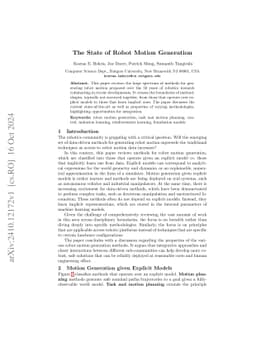 The State of Robot Motion Generation