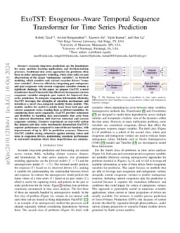 ExoTST: Exogenous-Aware Temporal Sequence Transformer for Time Series
  Prediction