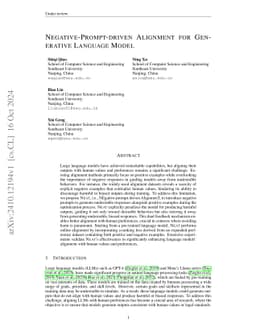 Negative-Prompt-driven Alignment for Generative Language Model