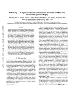 Enhancing LLM Agents for Code Generation with Possibility and Pass-rate Prioritized Experience Replay
