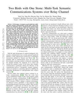Two Birds with One Stone: Multi-Task Semantic Communications Systems
  over Relay Channel
