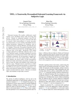 TPFL: A Trustworthy Personalized Federated Learning Framework via
  Subjective Logic