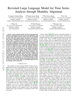 Revisited Large Language Model for Time Series Analysis through Modality
  Alignment