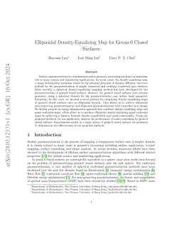Ellipsoidal Density-Equalizing Map for Genus-0 Closed Surfaces