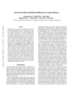 Efficient Diffusion as Low Light Enhancer