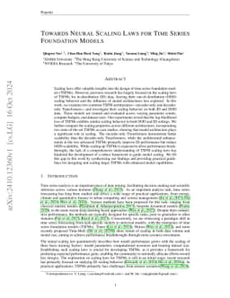 Towards Neural Scaling Laws for Time Series Foundation Models