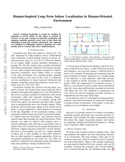 Human-Inspired Long-Term Indoor Localization in Human-Oriented
  Environment
