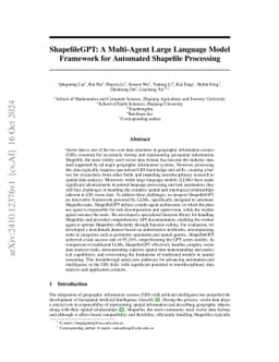 ShapefileGPT: A Multi-Agent Large Language Model Framework for Automated
  Shapefile Processing