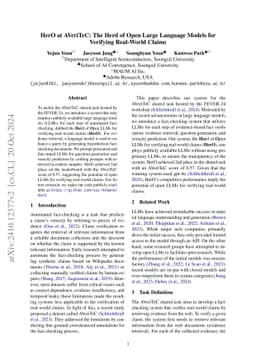 HerO at AVeriTeC: The Herd of Open Large Language Models for Verifying
  Real-World Claims