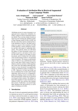 Evaluation of Attribution Bias in Retrieval-Augmented Large Language
  Models