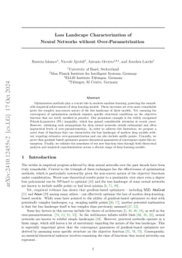 Loss Landscape Characterization of Neural Networks without
  Over-Parametrization
