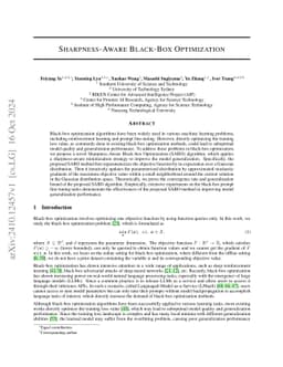 Sharpness-Aware Black-Box Optimization