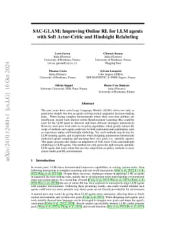 SAC-GLAM: Improving Online RL for LLM agents with Soft Actor-Critic and
  Hindsight Relabeling