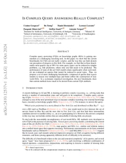 Is Complex Query Answering Really Complex?