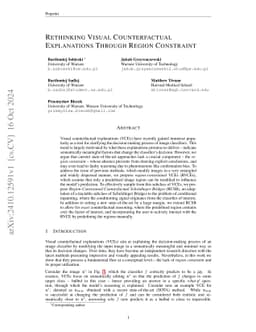 Rethinking Visual Counterfactual Explanations Through Region Constraint