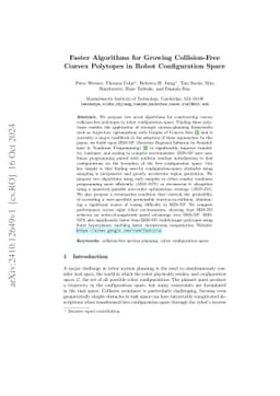 Faster Algorithms for Growing Collision-Free Convex Polytopes in Robot
  Configuration Space