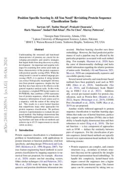 Position Specific Scoring Is All You Need? Revisiting Protein Sequence
  Classification Tasks