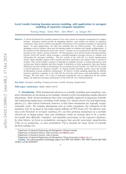 Local transfer learning Gaussian process modeling, with applications to
  surrogate modeling of expensive computer simulators