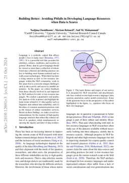 Building Better: Avoiding Pitfalls in Developing Language Resources when Data is Scarce