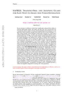 SAFREE: Training-Free and Adaptive Guard for Safe Text-to-Image And Video Generation