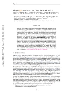 Meta-Unlearning on Diffusion Models: Preventing Relearning Unlearned
  Concepts