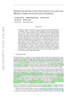 Improving Instruction-Following in Language Models through Activation Steering