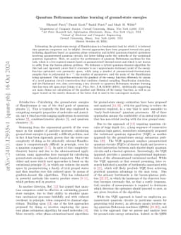Quantum Boltzmann machine learning of ground-state energies