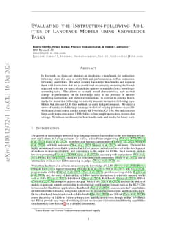 Evaluating the Instruction-following Abilities of Language Models using Knowledge Tasks