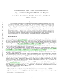 Flash Inference: Near Linear Time Inference for Long Convolution
  Sequence Models and Beyond