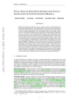 Flex: End-to-End Text-Instructed Visual Navigation with Foundation
  Models
