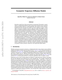 Geometric Trajectory Diffusion Models