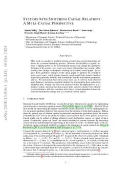 Systems with Switching Causal Relations: A Meta-Causal Perspective