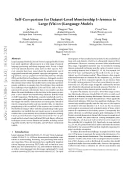 Self-Comparison for Dataset-Level Membership Inference in Large
  (Vision-)Language Models