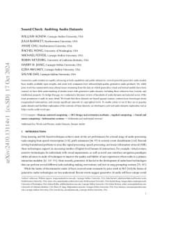 Sound Check: Auditing Audio Datasets
