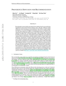 Preference Diffusion for Recommendation